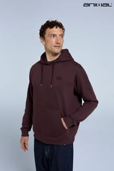 Animal Purple Mens Nick Heavyweight Organic Hoodie (AW0342) | €67