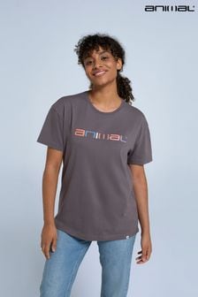 Animal Grey Womens Leena Boxy 100% Cotton T-Shirt (AW0343) | €33