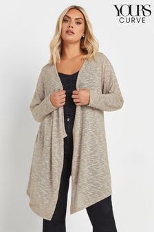 Yours Curve Natural Waterfall Soft Touch Cardigan (AW1220) | $48