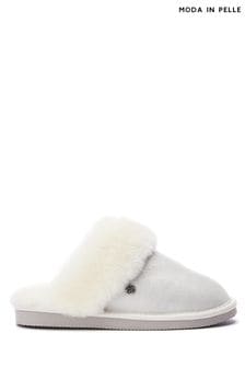 Moda in Pelle Nightfall Shearling Slippers Mules (AW2117) | OMR32