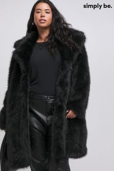Simply be faux fur coat clearance