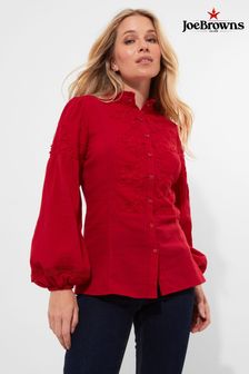 Women s Blouses Red Casual Round Neck Clothing Next Luxembourg