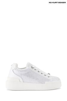 Women s Trainers White Flat Forms Embellished Footwear Next Luxembourg