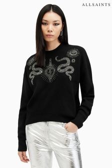 AllSaints Black Serpent Jumper (AW5704) | $341