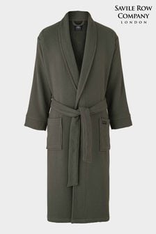 Gris - The Savile Row Company Cotton Waffle Dressing Gown With Terry Cotton Lining (AW7737) | €70