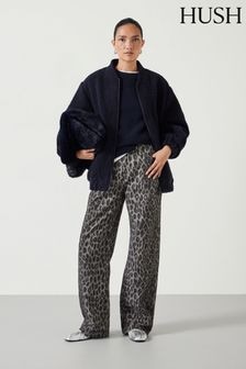 Hush Animal Leopard Print Wide Leg Jeans (AW8445) | $188