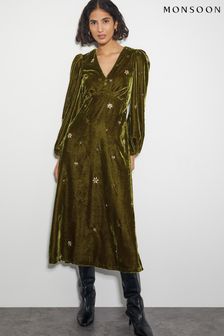 Monsoon velvet dresses 2025