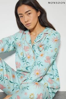 Monsoon Blue Celeste Celestial Print Pyjamas Set (AY0312) | SGD 114