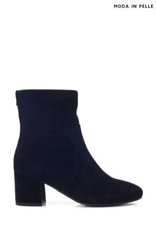 Moda in pelle navy boots shop