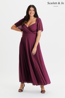 Scarlett & Jo Kemi Bolero Wrap Bodice Mesh Maxi Gown (AY1636) | ‏574 ر.س‏