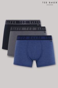 Ted Baker Blue Cotton Trunk 3 Pack (AY1750) | $78