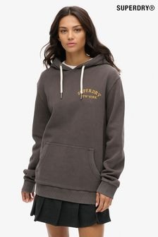 Superdry Black Oversized Tattoo Back Graphic Hoodie (AY1852) | $103