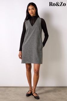 Ro&Zo Grey Mono Boucle Mini Dress (AY3225) | €136