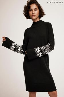 Women s Mint Velvet Black Casual Long Sleeve Dresses Next Luxembourg