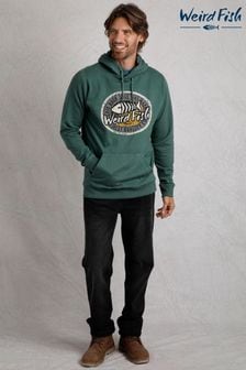 Weird Fish Green Bryant Graphic Pop Over Hoodie (AY6311) | $94