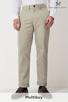 Бежевый - Прямые брюки чинос Crew Clothing (B00006) | €86