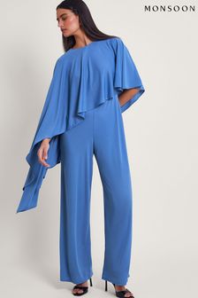 Monsoon Blue Delia Drape Jumpsuit (B00174) | $187