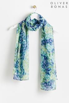 Oliver Bonas綠色花朵點點輕便圍巾 (B00186) | NT$1,210
