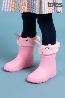 Totes Pink Childrens Bunny Welly Liner Socks (B00251) | HK$123