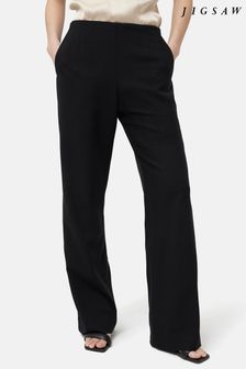 أسود - Jigsaw Hopsack Tux Trousers (B00510) | 776 د.إ
