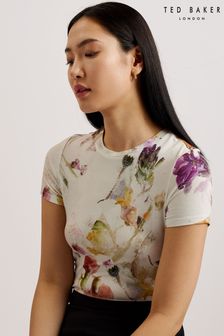 Ted Baker Flower Print Fitted T-Shirt