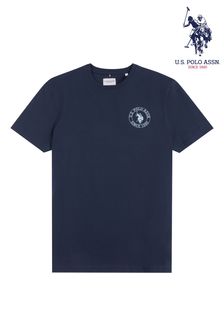 איגוד הפולו האמריקאי קלאסי כושר מעגל גברים הדפס חולצת טי (B00779) | ‏151 ‏₪
