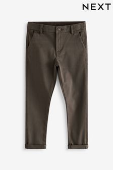 Chocolate Brown Skinny Fit Stretch Chino Trousers (3-17yrs) (B00781) | ₪ 46 - ₪ 67