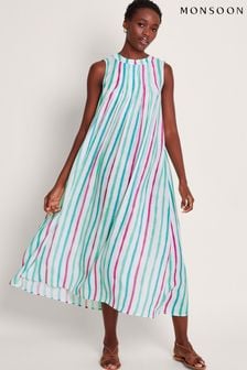 Monsoon Natural Sally Stripe Dress (B00917) | ₪ 402