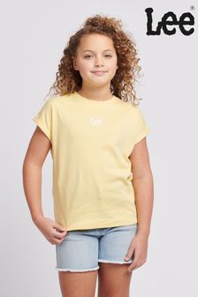 Lee Girls Yellow Box Graphic Logo T-Shirt