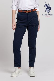 Albastru - U.s. Polo Assn. Femei clasic Pantaloni chino (B01257) | 298 LEI