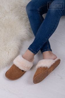 Just Sheepskin Brown Ladies Duchess Slippers (B01287) | €96