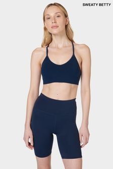 Sweaty Betty Navy Blue Mindful Flex Seamless Yoga Bra (B01403) | $77