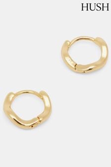Hush Gold Fern Twist Huggie Earrings (B01552) | €36