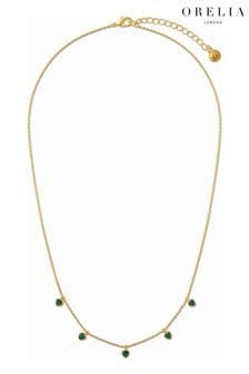 Orelia London 18k Gold Plating Emerald Heart Multi Drop Necklace (B01832) | 43 €