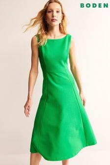 Boden Green Scarlet Ottoman Ponte Dress (B02263) | AED610