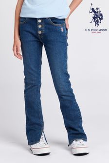 Niebieski - U.s. Polo Assn. Girls Coloured Bootleg Denim Jeans (B02401) | 250 zł - 305 zł