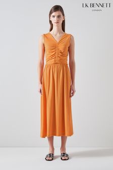 Lk Bennett Сукня з віскози Blend Claud з бавовняним лінзом™™ (B02714) | 8 525 ₴