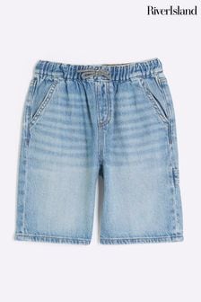 River Island Blue Boys Baggy Denim Shorts (B02721) | KRW34,200 - KRW42,700