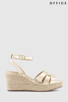 Office Metallic Marta Weave Espadrille Wedge Sandals (B02842) | $86