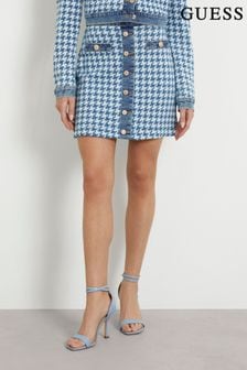 Guess Blue Tweed Skirt (B02915) | CA$314