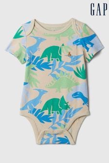 Gap Neutral Cotton Print Baby Bodysuit (Newborn-24mths) (B04095) | kr104