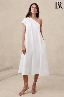 Banana Republic White Odile One-Shoulder Knit Dress (B04182) | €205