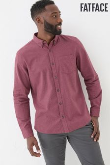 FatFace Burgundy Red Tadlow Puppytooth Shirt (B04211) | kr1 040