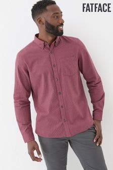 FatFace Burgundy Red Tadlow Puppytooth Shirt (B04211) | $76