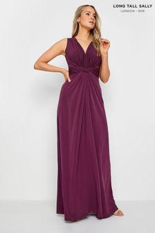 Long Tall Sally Red Knot Front Maxi Dress (B04635) | €53