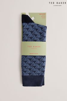 Ted Baker Blue Sokksev Patterned Socks 2 Pack (B04652) | LEI 60