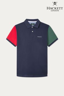 Hackett London Herren Polo-Shirt, Blau (B04784) | 203 €