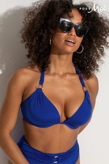 Pour Moi Blue Samoa Boost Padded Underwired Top (B04795) | $57