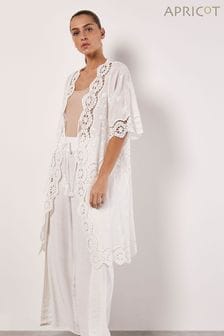 Apricot White Lace And Embroidered Cover-Up (B04844) | €44