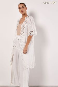 Apricot Lace And Embroidered Cover-Up
